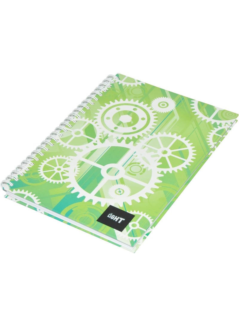 FIS Light 5-Piece Spiral Hard Cover Notebook, Single RuLED (100 Sheet) A5 Size - LINBSA51515 - Image 4
